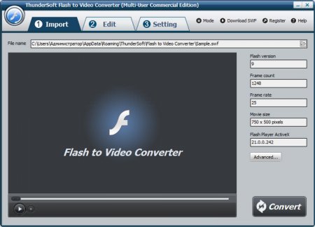 ThunderSoft Flash to Video Converter v2.4.1.0